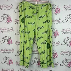 Paul Frank capri pants turtles 🐢 Lime Green Pajama Pants turtle 🐢 Design